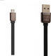 Remax Flat USB 2.0 to micro USB Cable Black 1m (Kingkong)