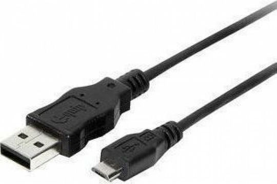 Aculine Редовна USB 2.0 до микро USB кабел Черен 1.8м (USB-010) 1бр