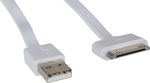 Sandberg Flach USB auf 30-Pin Kabel Weiß 1m (440-89) 1Stück