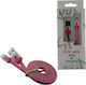 NSP Braided Flat USB 2.0 to micro USB Cable Pink (DA-MU-FABRICSNP)