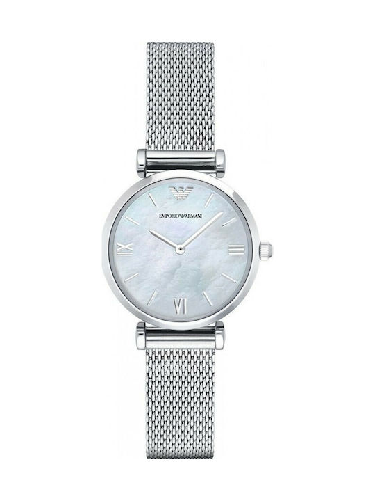Emporio Armani Gianni Women's Watch Chronograph with Silver Metal Bracelet