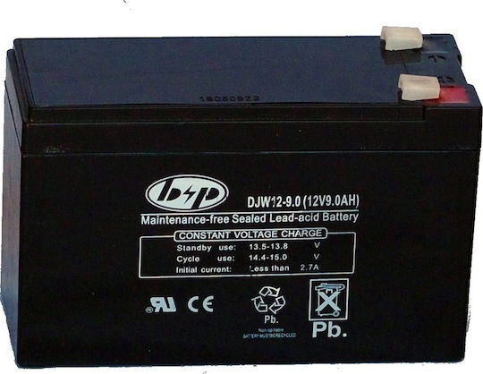 B&P DJW12-9.0 UPS Battery with Capacity 9Ah and Voltage 12V 1pcs