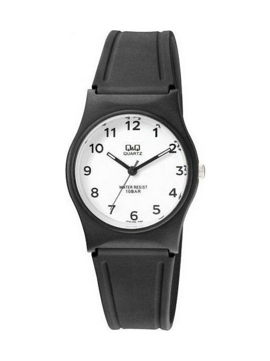 Q&Q Ανδρικό Ρολόι 33mm Μπαταρίας με Μαύρο Καουτ...