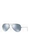 Ray Ban Aviator Unisex Sunglasses With Silver Metallic Frame And Silver Mirror Lens RB3025 029/30
