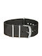 Schwarzes Stoff-NATO-Armband 24mm