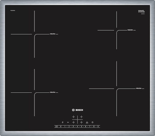 Bosch Επαγωγική Εστία με Πλαίσιο Αυτόνομη με Λειτουργία Κλειδώματος 58.3x51.3εκ.