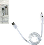 Volte-Tel Flat USB to Lightning / micro USB 1m 2.1A Cable White (8138317)