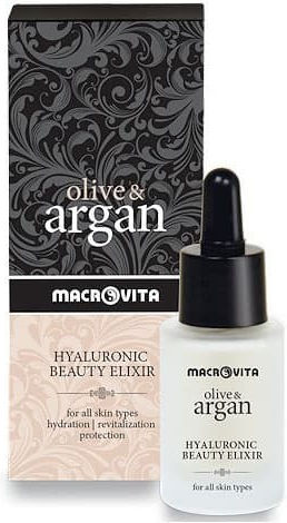 Macrovita Olive & Argan Moisturizing & Anti-aging Serum Face with Hyaluronic Acid for Detoxification & Radiance 15ml