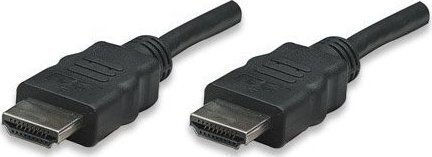 Manhattan HDMI 1.4 High Speed 1080p 120Hz Cable HDMI male - HDMI male 15m Μαύρο