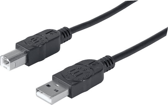 Manhattan USB 2.0 Cablu USB-A - USB-B Negru 5m 337779