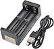 XTAR MC2 USB Ladegerät 2 Batterien Li-Ion Größe / / / / /1/8/6/5/0/ / /1/6/3/4/0/ / /2/6/6/5/0/ / / Set mit Micro-USB
