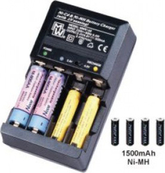 Mean Well MW-8168 Ladegerät 4 Batterien Ni-Cd/Ni-MH Größe AA/AAA