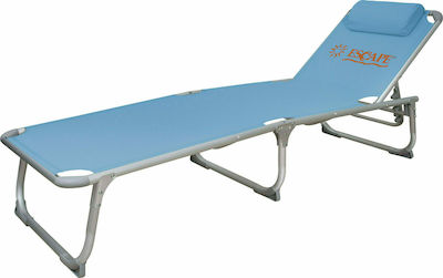 Escape Foldable Aluminum Beach Sunbed Blue 188x59x30cm