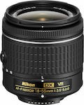 Nikon Crop Φωτογραφικός Φακός AF-P DX Nikkor 18-55mm f/3.5-5.6G VR Standard Zoom για Nikon DX Mount Black