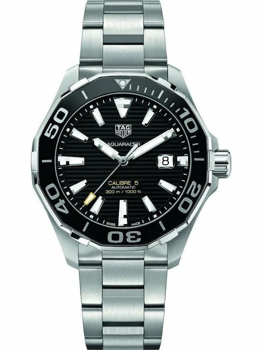 TAG Heuer Aquaracer Men's Watch 43mm Automatic with Silver Metal Bracelet