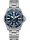 TAG Heuer Aquaracer Ανδρικό Ρολόι 41mm Μπαταρίας με Ασημί Μεταλλικό Μπρασελέ