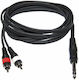 Audiophony CL-35/1.5 Cable 6.3mm male - 2x RCA male 1.5m (CL-35/1.5)
