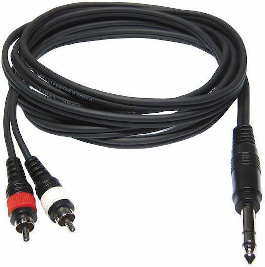 Audiophony CL-35/1.5 Cable 6.3mm male - 2x RCA male 1.5m (CL-35/1.5)