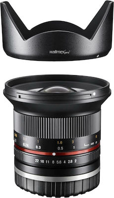 Walimex Crop Kameraobjektiv 12mm f/2 CSC Weitwinkel für Sony E Mount