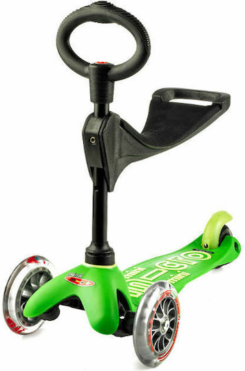 Micro Παιδικό Πατίνι Mini 3 in 1 Deluxe Τρίτροχο με Κάθισμα για 1-5 Ετών Πράσινο