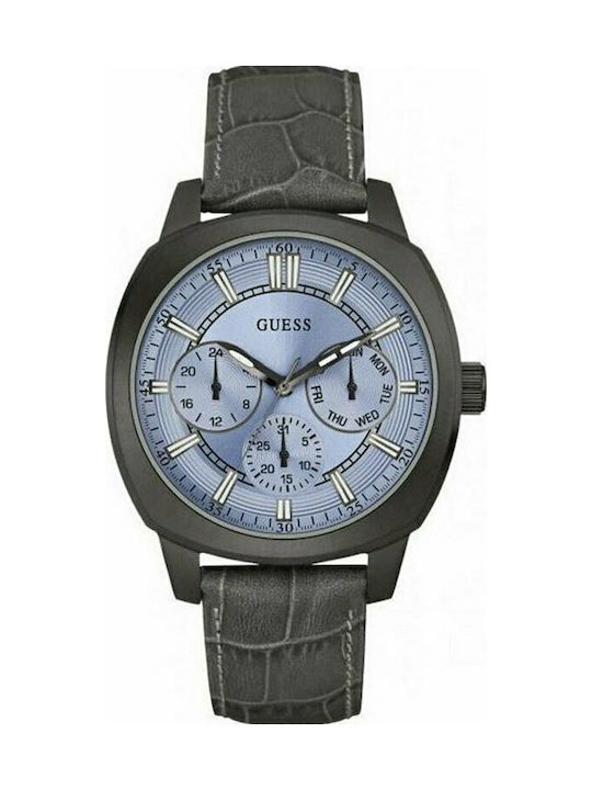 Guess Uhr Batterie mit Schwarz Lederarmband W0660G2