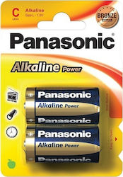 Panasonic Alkaline Power Μπαταρίες C 1.5V 2τμχ