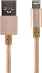 Sandberg Cable Geflochten USB-A zu Lightning Kabel Gold 1m (480-02)