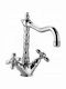 Teorema Daisy One Hole Sink Mixer 1 Μπαταρία Κουζίνας Πάγκου Ασημί