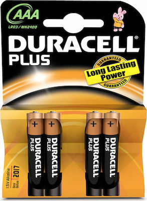 Duracell Plus Αλκαλικές Μπαταρίες AAA 1.5V 4τμχ