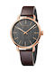 Calvin Klein Even Watch with Brown Leather Strap