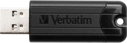 Verbatim PinStripe 256GB USB 3.0 Stick Μαύρο