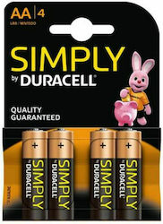 Duracell Simply Αλκαλικές Μπαταρίες AA 1.5V 4τμχ