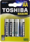 Toshiba Αλκαλικές Μπαταρίες AA 1.5V 4τμχ