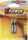 Ansmann 2 Pack Alkaline Batteries AAAA X-Power 1.5V