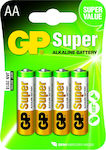 GP Batteries Super Αλκαλικές Μπαταρίες AA 1.5V 4τμχ