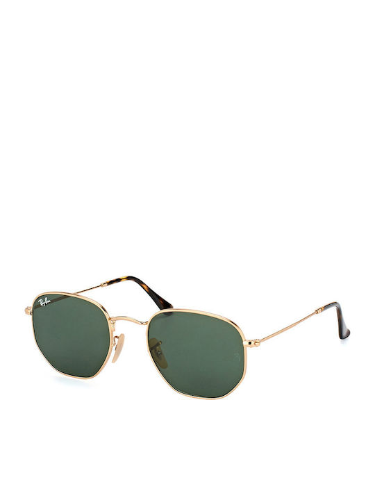 Ray Ban Hexagonal Unisex Γυαλιά Ηλίου με Χρυσό Μεταλλικό Σκελετό - Main Image