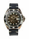 Out Of Order Strong Black Ανδρικό Ρολόι 44mm Μπαταρίας με Μαύρο Δερμάτινο Λουράκι