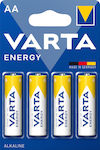Varta Energy Αλκαλικές Μπαταρίες AA 1.5V 4τμχ