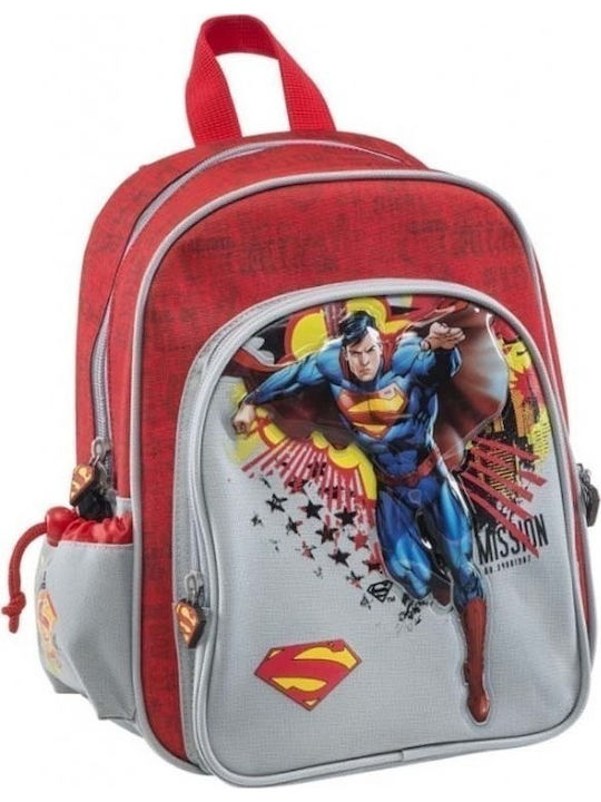 Graffiti Superman School Bag Backpack Kindergarten in Red color