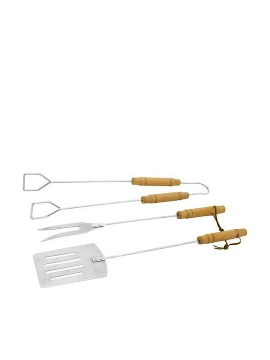Biofan Blister Set von 3 BBQ-Werkzeugen mit Spatel, Zange und Tranchiergabel