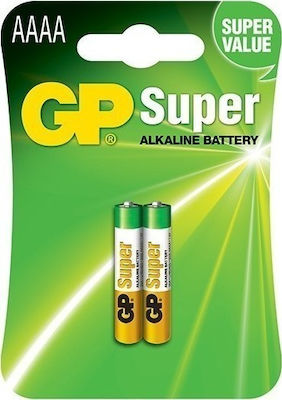 GP Batteries Super Αλκαλικές Μπαταρίες AAAA 1.5V 2τμχ