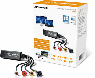 AVerMedia Dvd Ezmaker 7 Video Capture για Laptop / PC και σύνδεση USB-A