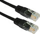 Powertech U/UTP Kat.5e Ethernet-Netzwerkkabel 10m Schwarz