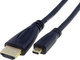 VCOM HDMI 1.4 High Speed 1080p 120Hz Cable HDMI male - micro HDMI male 1.8m Μαύρο