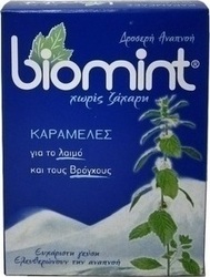 Biomint Καραμέλες Dropsuri cu ulei esențial Menta 50gr