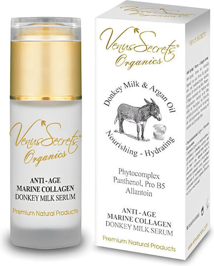 Venus Secrets Donkey Milk & Argan Oil Αντιγηραντικό Serum Προσώπου με Γάλα Γαϊδούρας & Υαλουρονικό Οξύ 40ml