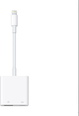 Apple Μετατροπέας Lightning male σε Lightning / USB-A female Λευκό (MK0W2ZM/A)