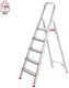 Vesta Ladder Aluminum with 4+1 Steps 147cm
