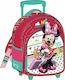 Diakakis Minnie with 3 Compartments School Bag Trolley Elementary, Elementary Multicolour