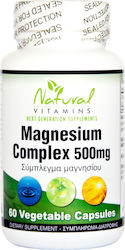 Natural Vitamins Magnesium Complex 500mg 60 φυτικές κάψουλες